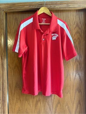 Pro Edge Red Polo Shirt with White Logo